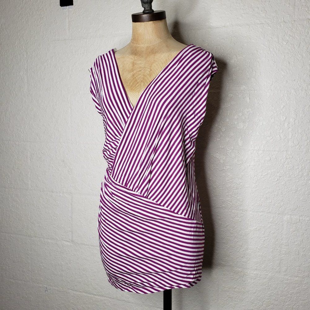 NWT Metaphor Sleeveless Striped Wrap Top Small